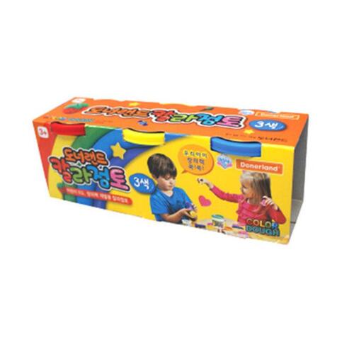 아이윙스-3000 도너랜드 칼라점토 55g 3색 (2개) 어린이집 유치원 초등학교 신학기 입학선물 졸업선물