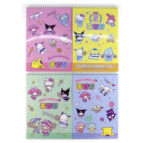 아이윙스-2000 산리오캐릭터즈 스프링 종합장 어린이집 유치원 초등학교  단체선물 (4권)