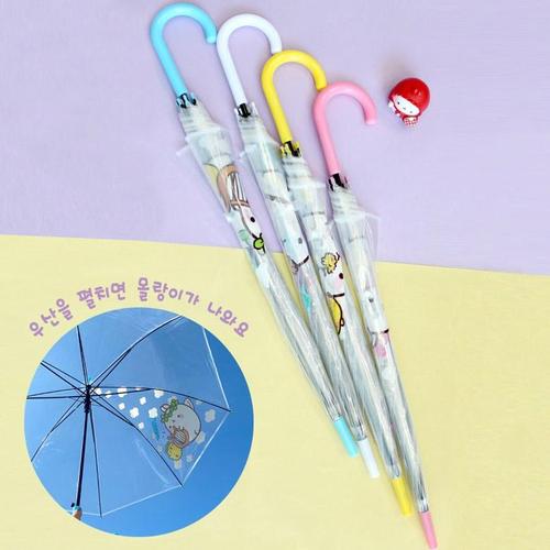 아이윙스-몰랑이 투명우산 60cm 아동 장우산 (2개) 어린이집 유치원 초등학교 신학기 입학선물 졸업선물