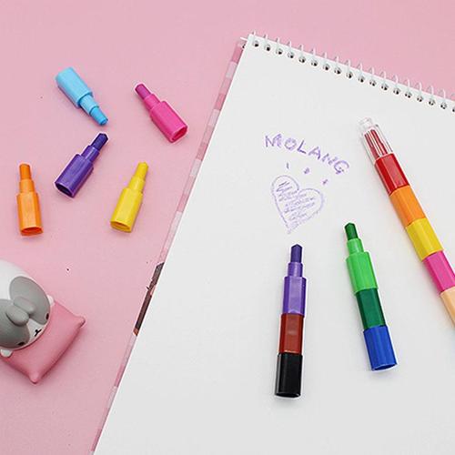 아이윙스-아이윙스 1000 몰랑 12색 블럭 색연필 어린이 단체선물 답례품 (6개)