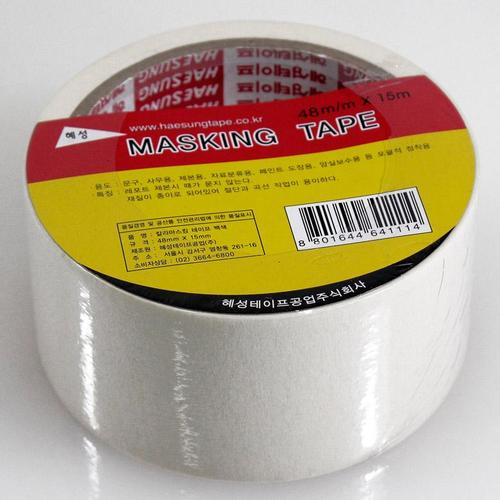 아이윙스-백색 마스킹테이프 48*15m 종이테이프 디자인테이프 (4개)